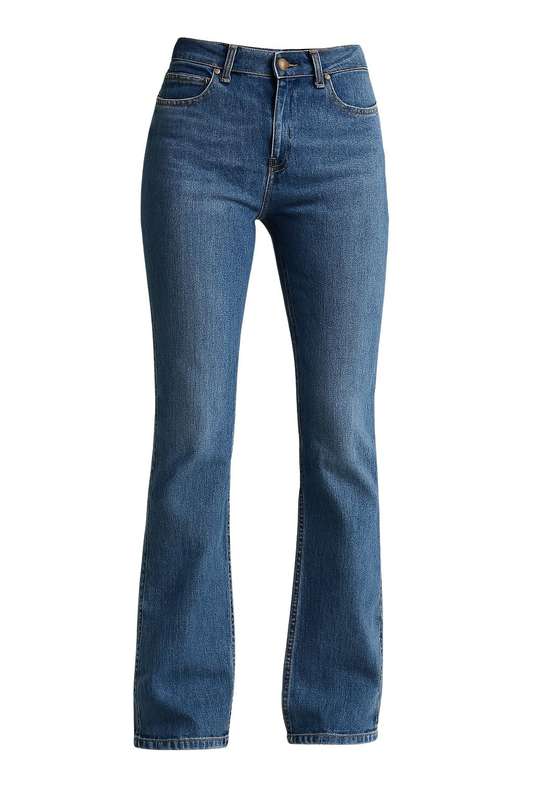 Retro Navy Blue Denim Jeans | Bootcut Style