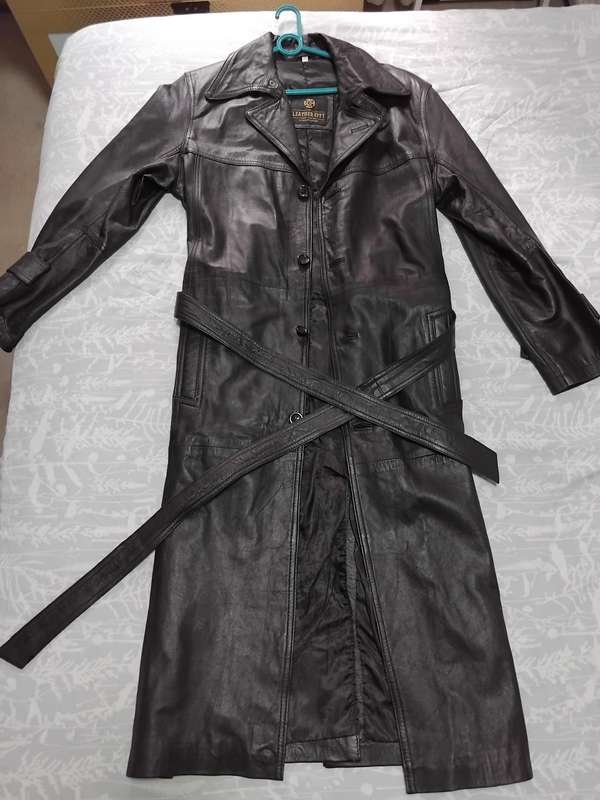 Men's Matrix Style Leather Trench Coat