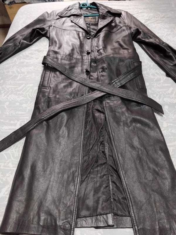 Men's Matrix Style Leather Trench Coat
