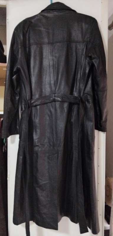 Men's Matrix Style Leather Trench Coat