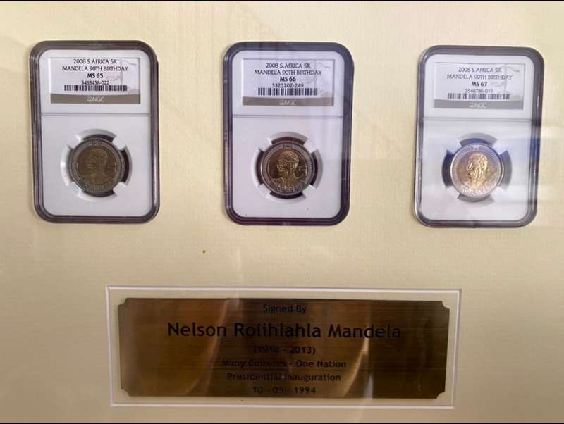 Original NELSON MANDELA Signature (Framed)