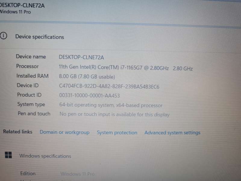 LENOVO IDEAPAD 3 11th GEN i7, 8GB RAM, 256GB SSD