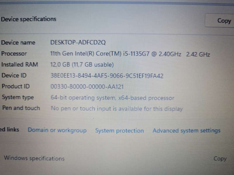 HP Probook 450 g8 - i5 11th gen - 12gb - 256gb ssd