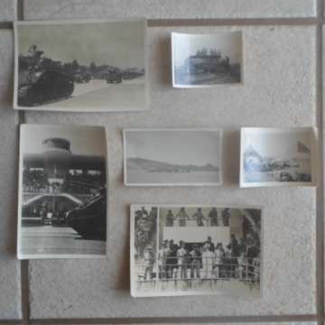 Second World War Egiption And Italian Victory Photo's And Egiptian Leather Made Mans Purse