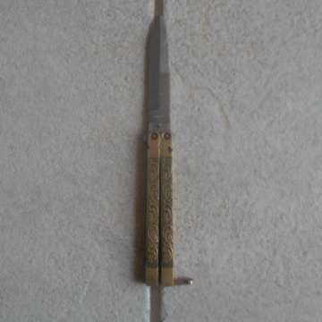 Butterfly Knife With Brass Handle