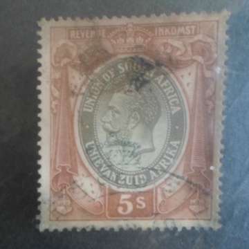 Union Of South Africa 5 Shilling STamp - Used