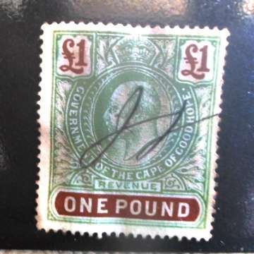 Goverment Of Good Hope 1 Pound Stamp - Used