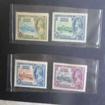 Northern Rhodesia Four Silver Jubilee Mint Stamps Hingd