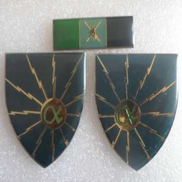 A Pair Of School Of Signals Flashes And Signals Command Bar - All Pins Intact - Original
