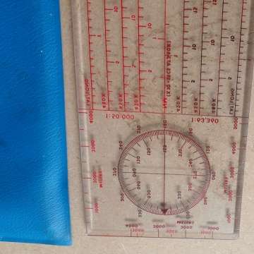 SAAF Navigators Ruler With Pouch And Compass