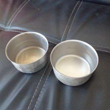 Border War Period Pair Of Poeding Bowls For Varkpan With Military Markings