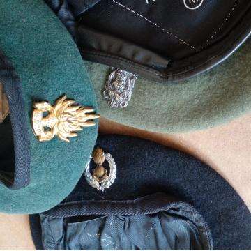 Three SADF Beret's With Badges - See Photo's - Selling As A Lot