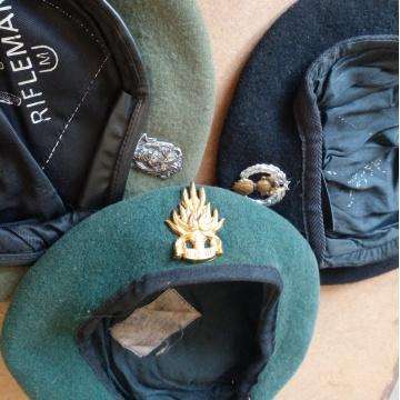 Three SADF Beret's With Badges - See Photo's - Selling As A Lot