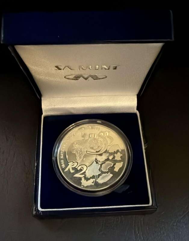 SILVER R2 (1 OUNCE) - 1995 Silver Proof Crown UNITED NATIONS 50TH ANNIVERSARY - Mintage 1412