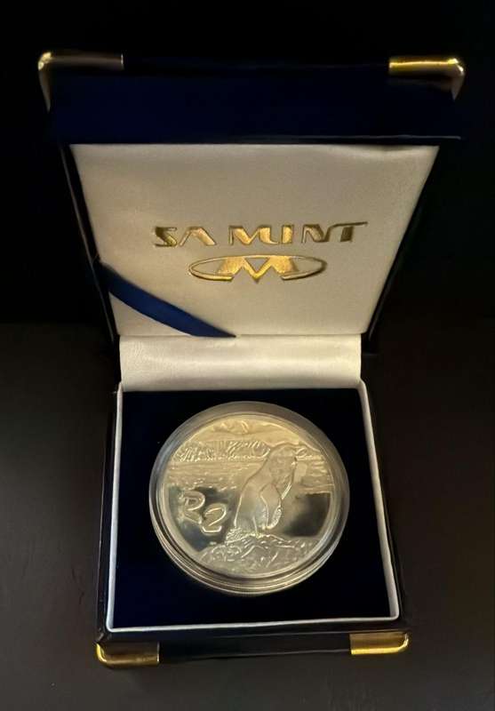 SILVER 1 OUNCE - Silver Proof R2 - Jackass Penguin - Mintage 2053