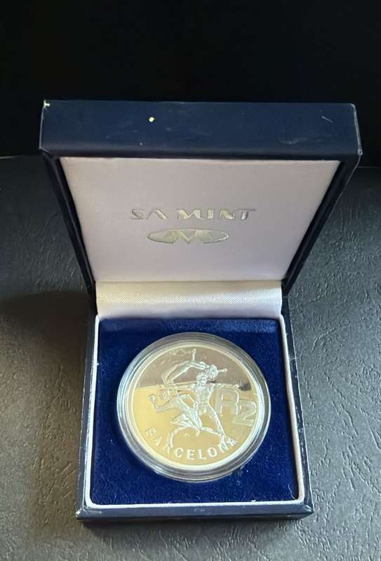 SILVER 1 OUNCE - Silver Proof R2 Barcelona Olympics - Mintage 14853