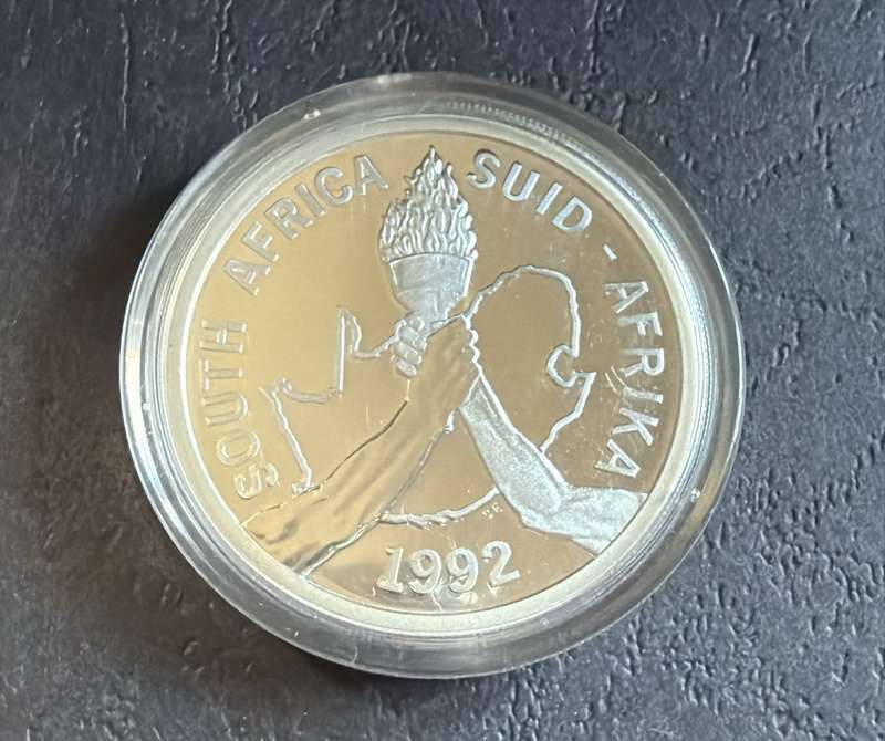 SILVER 1 OUNCE - Silver Proof R2 Barcelona Olympics - Mintage 14853