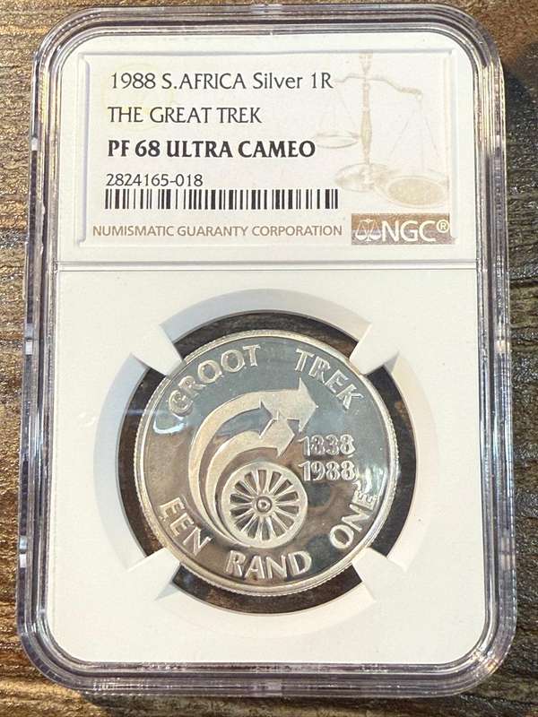 1988 The Great Trek *** Silver R1 *** PF68 Ultra Cameo - Highly collectable!