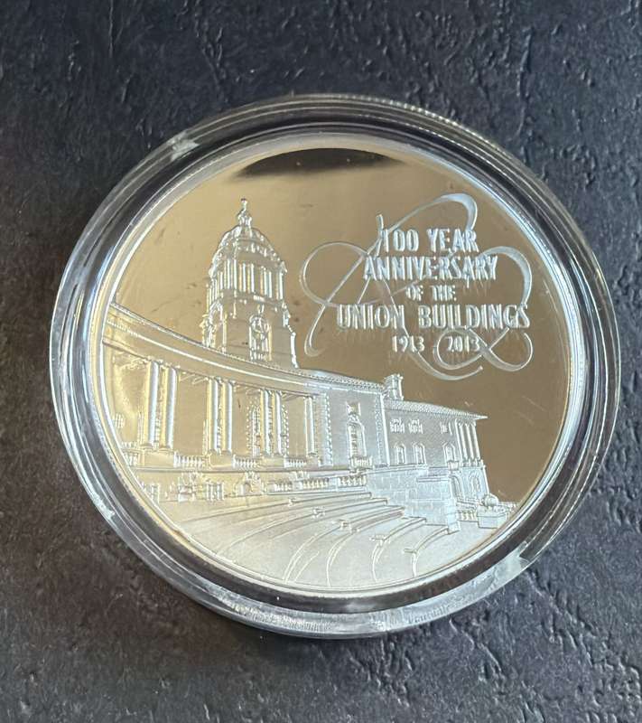 SILVER 1 OUNCE - 2013 Silver Proof R2 Crown Union Buildings Centenary - Mintage 974
