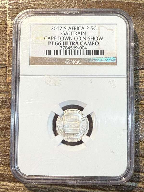 2012 Gautrain 2.5C - Cape Town Coin Show *** PF66 Ultra Cameo