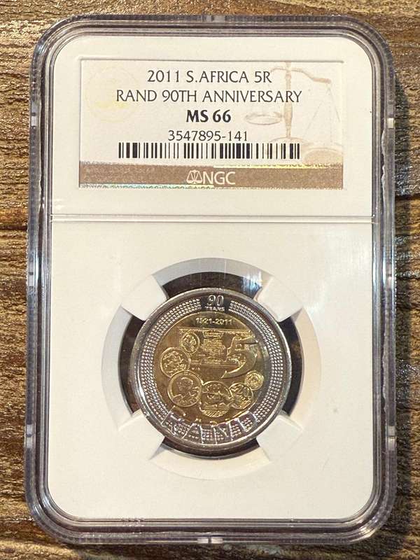 2011 Rand 90th Anniversary R5 - NGC graded *** MS66