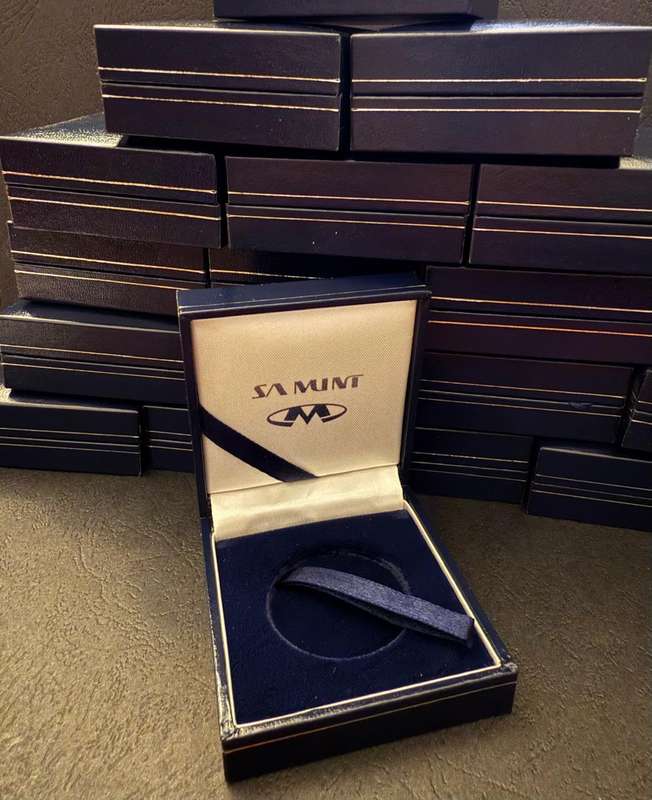 Empty SA Mint boxes - fits a silver R1 - 30 available - bid PER box