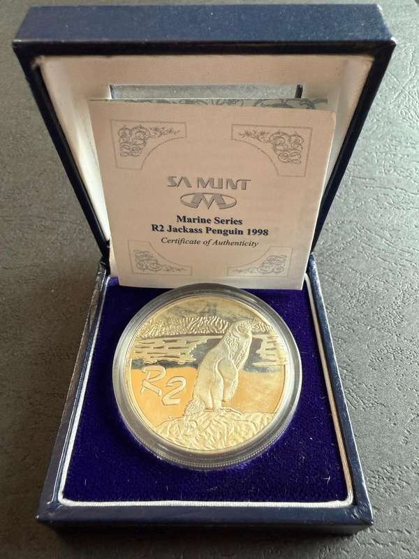 1998 Jackass Penguin - Sterling Silver R2 Proof - in original SAM box - includes COA