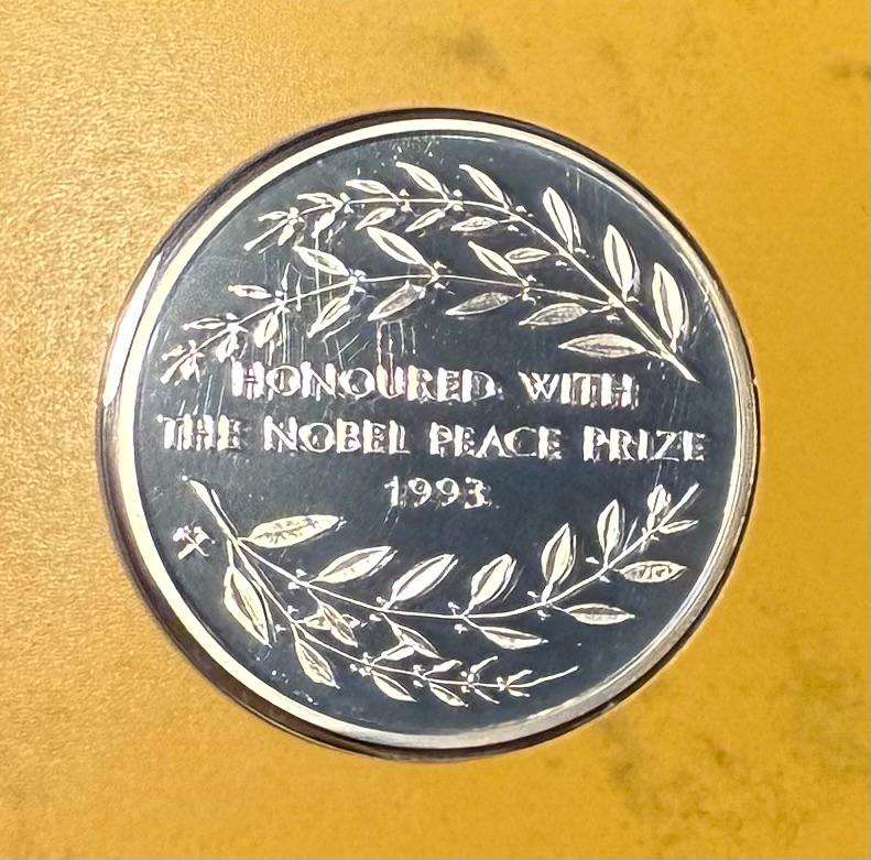 2001 Mandela Commemorative Medal - Nobel Peace Prize Laureate *** Silver 0.925 - 1 troy ounce
