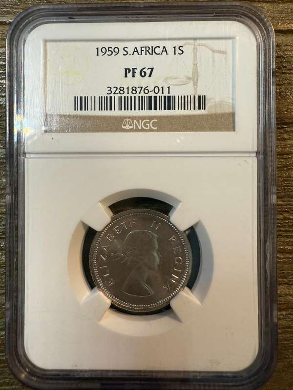 1959 * 1 shilling * very high grade by NGC PF67 * wonderful to collect
