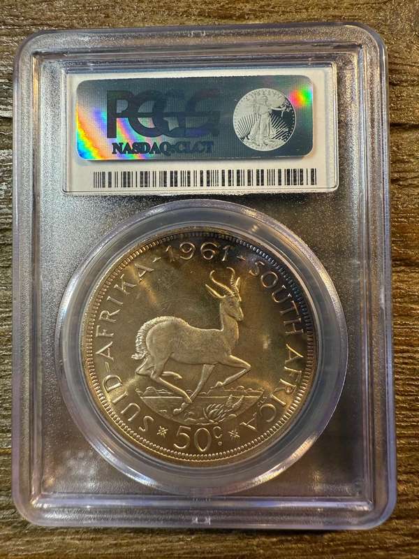 19621 50 cent *** PCGS graded PL67 *** Only 4 graded higher!