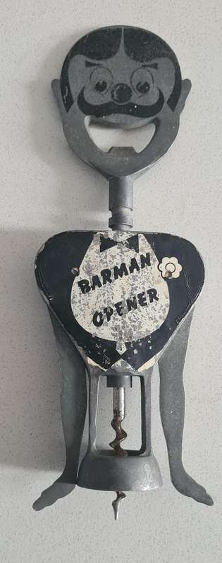 Barman shaped corkscrew