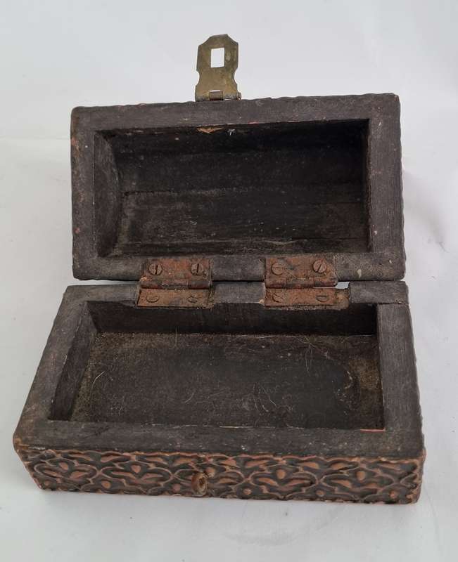 Brass covered wooden box