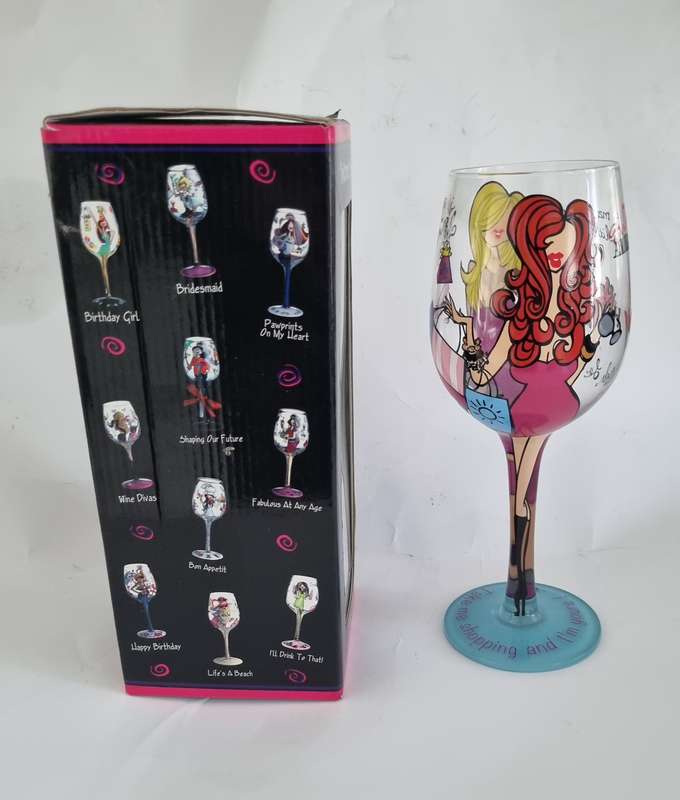 "Bottoms up" wine glass