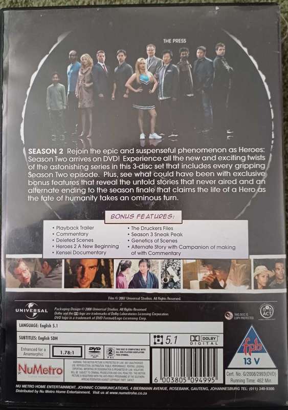 Heroes Season 2 Dvd