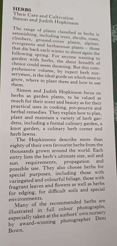Herbs - their care and cultivation