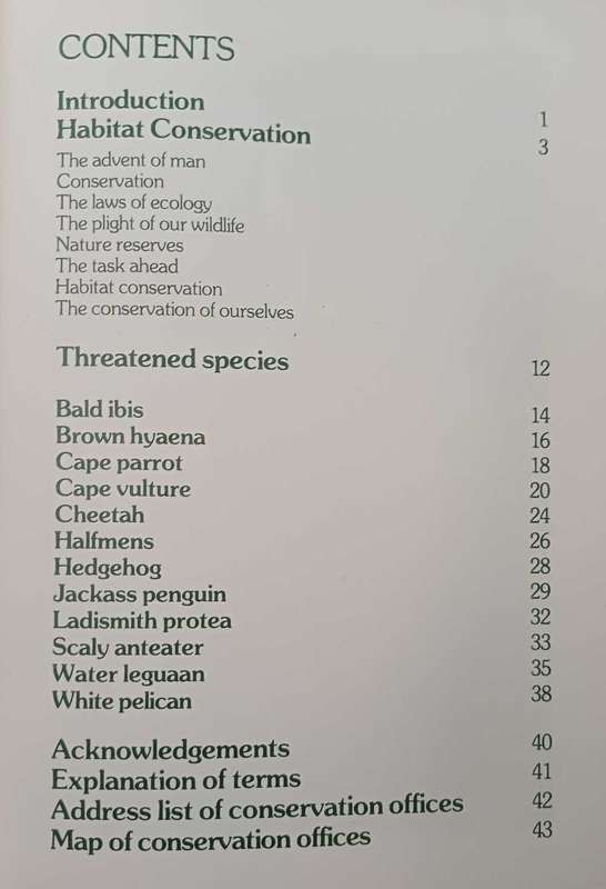 Threatened Species - habitat conservation and their survival