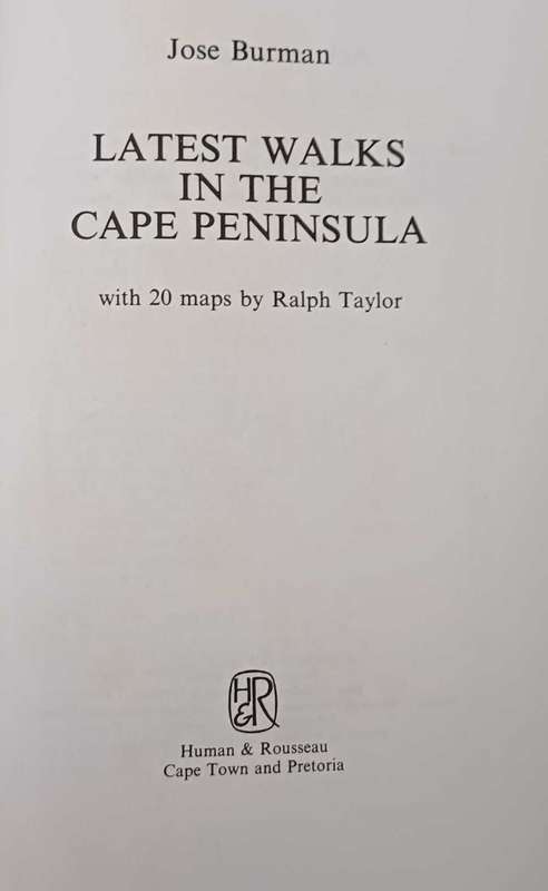 2 Books on Walks on the Cape Peninsula