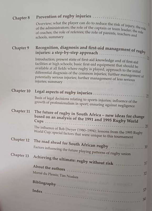 Rugby without risk - Tim Noaks & Morne du Plessis