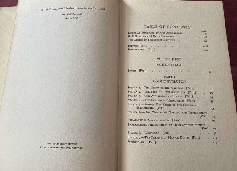 An Abridgement of "The Secret Doctrine"