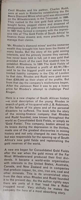 Gold paved the way - A P Cartwright