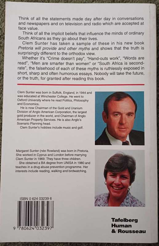 2 Clem Sunter books - Pretoria will provide & What about the next 24 hourd