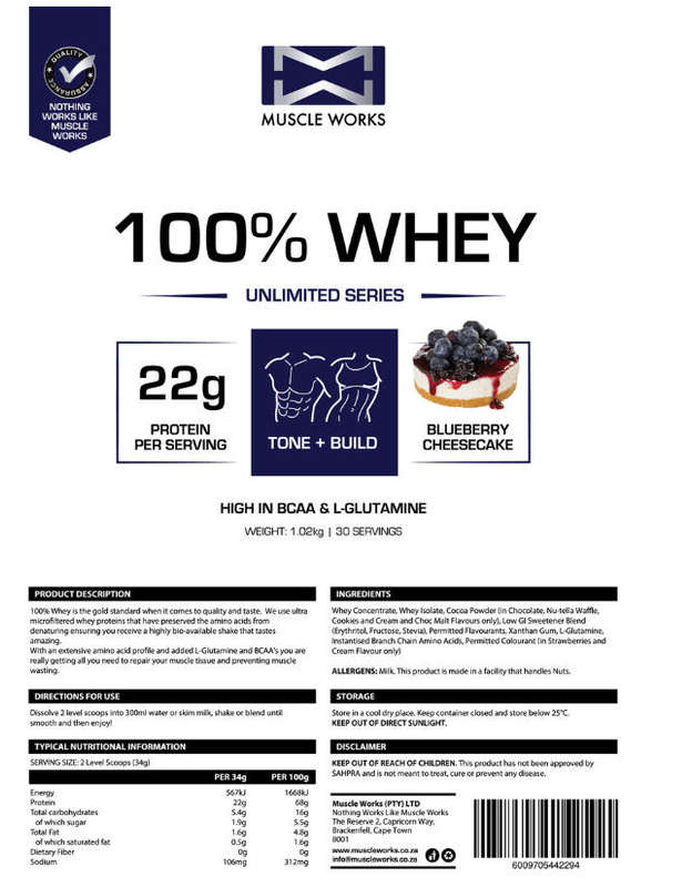 Whey Protein 1kg - Blueberry Cheesecake