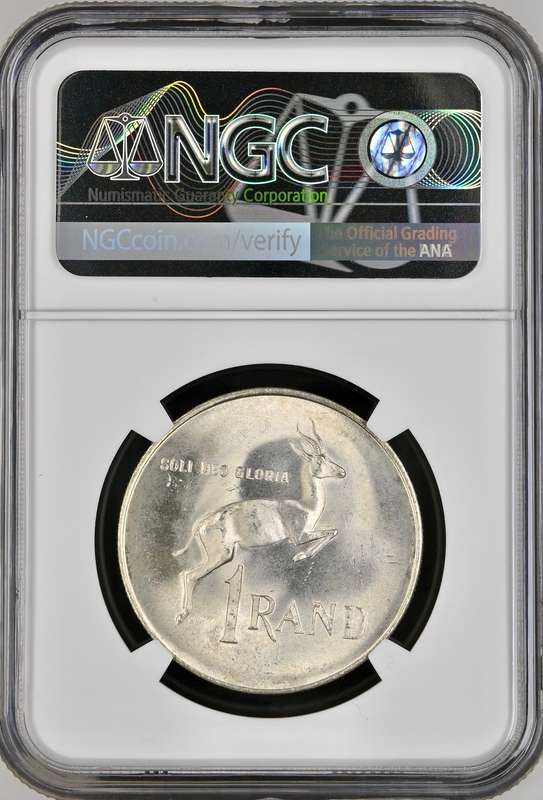 S. Africa: 1966 English Silver R1 NGC Certified MS65