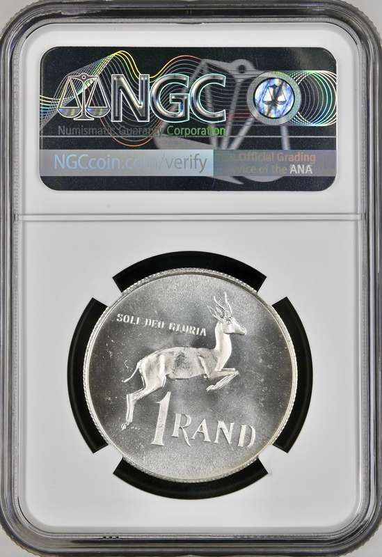 S. Africa: 1972 Silver R1 NGC Certified MS66