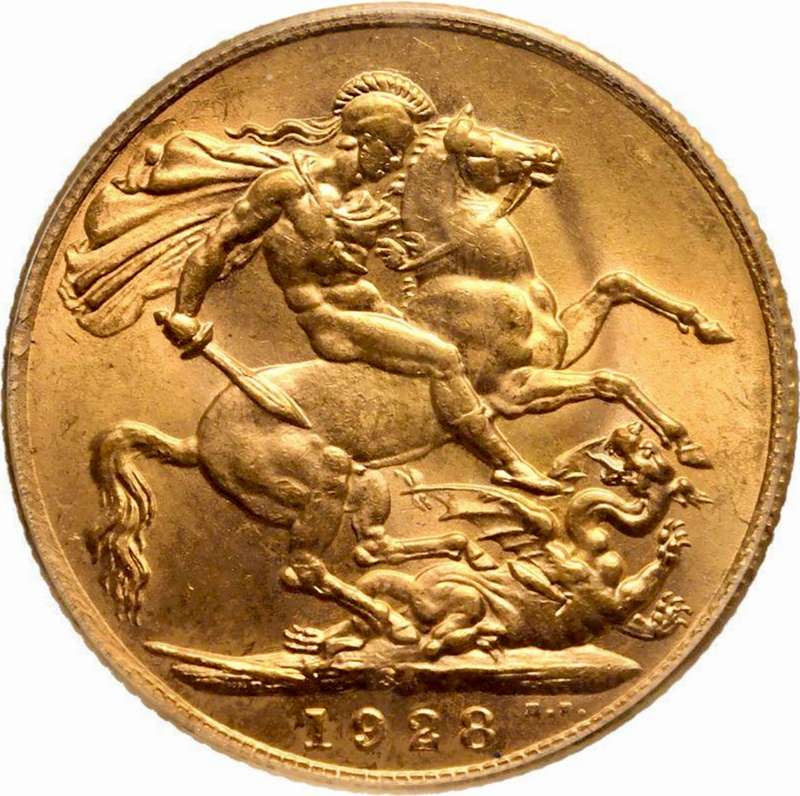S. Africa: 1928 KGV Gold Pound/Sovereign PCGS Certified MS66 Ex Caranett Collection