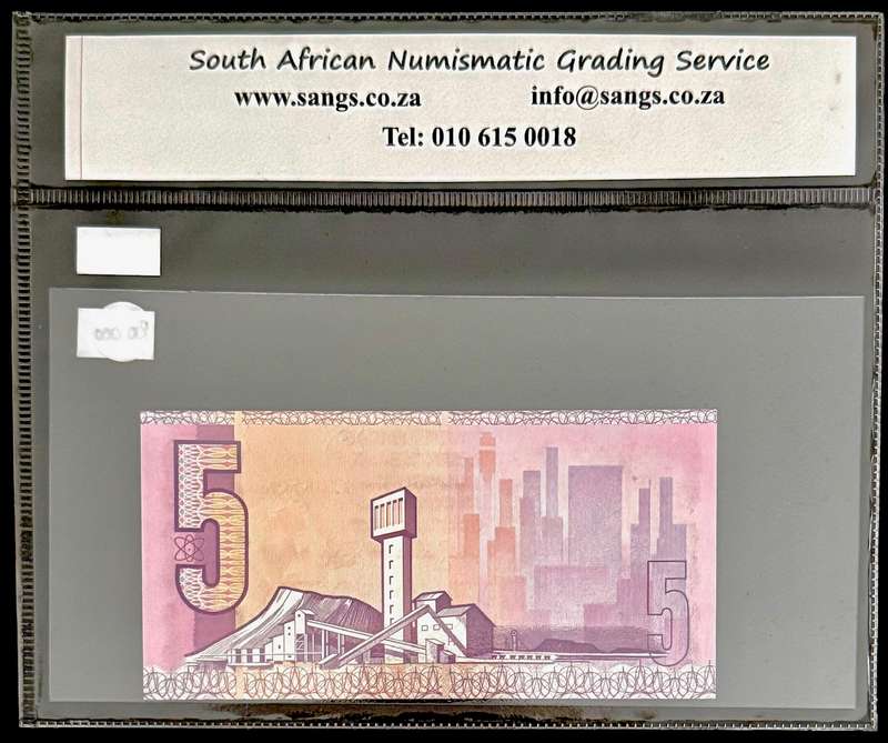 S. Africa (Reserve Bank): ND(1989) GPC de Kock R5 XX Replacement SANGS MS66