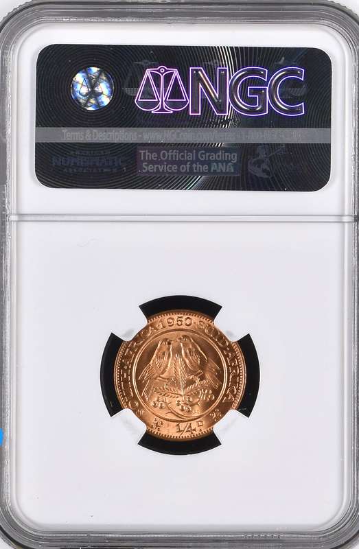 S. Africa: 1950 KGVI 1/4 Penny (Farthing) NGC Certified MS65RB