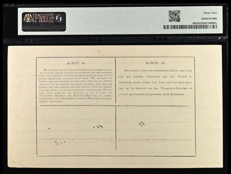 S. Africa (Pre-Reserve Bank): 1902 Te Velde 1 Pound Pair with vertical lines PMG Certified MS62&63