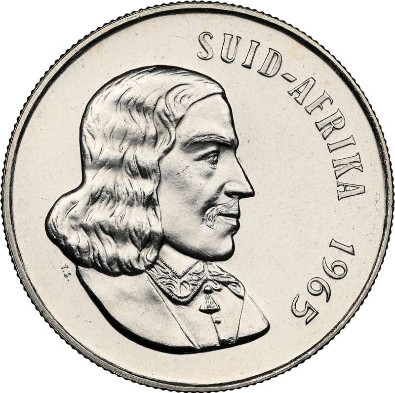 S. Africa: 1965 Afrikaans Silver R1 NGC Certified PF66