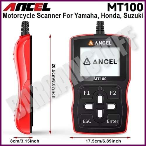 Ancel MT100 Motorcycle Scanner Tool Engine ABS Code Reader For Yamaha, Honda, Suzuki